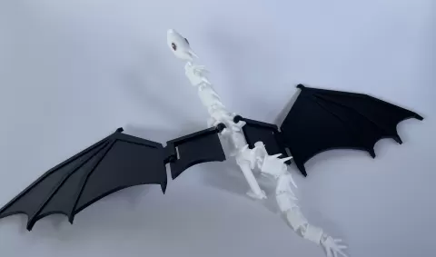 Articulating Wings of Fire IceWing Dragon