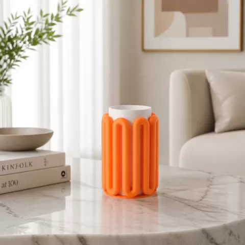 Orange Loop Vase