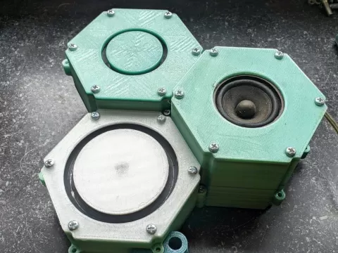 80mm Passive Radiator printed in PETG/PLA and TPU