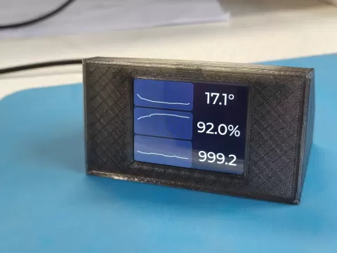 Case for 2.4-inch TFT touch screen and Wemos ESP32 S2 mini board.