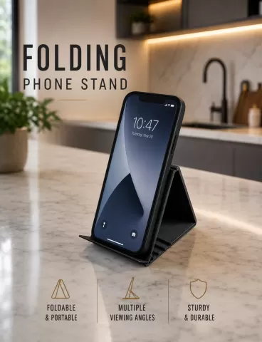 Slim Compact Adjustable | Print-In-Place Folding Phone Stand V.1!