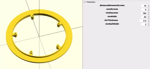 Parametric Bicycle Chain Guard (OpenSCAD)