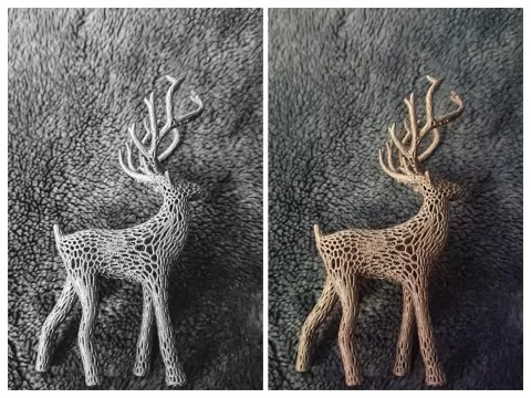 Voronoi deer ornament