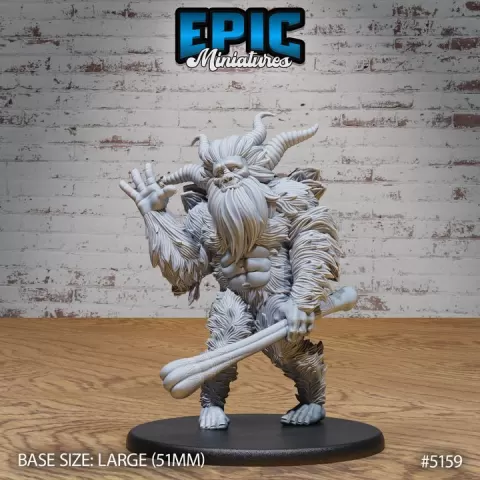Old Yeti Greeting / Bigfoot Warrior / Frost Giant / Sasquatch / Snowy Giant Beast / Winter Monster / Ice Lord / Northern Creature / Norse Forest Guard / Arctic Encounter by Epic-Miniatures