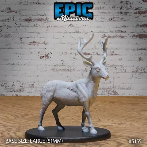 Deer / Hoofed Wild Animal / Stag / Antler Creature / Cervine Beast / Nature Guard / Forest Monster / Woodland Encounter by Epic-Miniatures