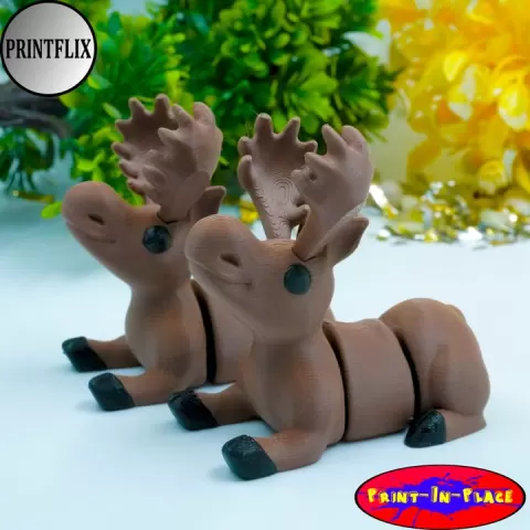 CUTE FLEXI TINY MOOSE by Printflix