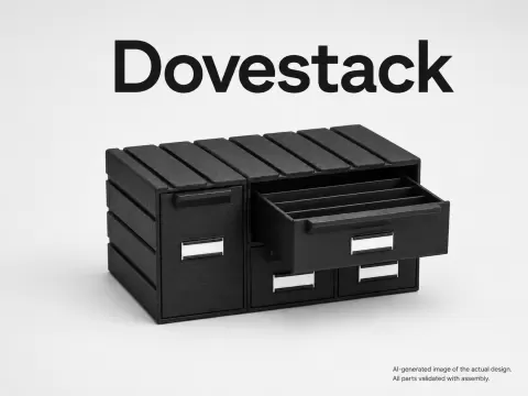 DOVESTACK — The One-Joint Modular Drawer System