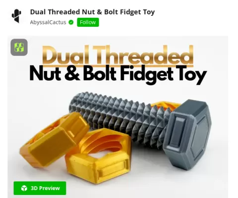 nut and bolt fidget by AbyssalCactus