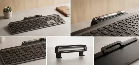 MX Keys S keyboard pen holder - clip-on