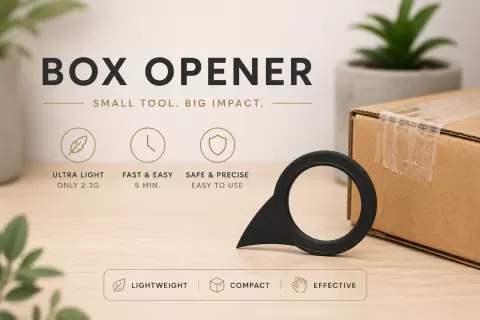 Compact Safe Box Opener | Easy Print Package Cutter (No Supports)