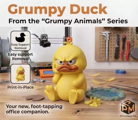 Grumpy Duck From the “Grumpy Animals” Series