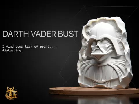 Darth Vader Rough-Cut Bust — Stone-to-Statue Sculpt
