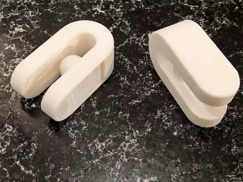 Command Strip Marble Towel Hook (Print-in-Place)