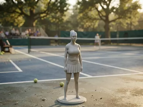 Tennis Girl Figurine