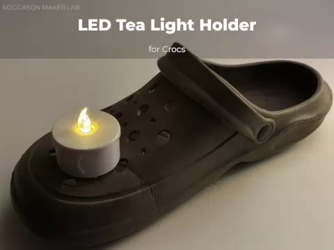 LED Tea Light Crocs Charm