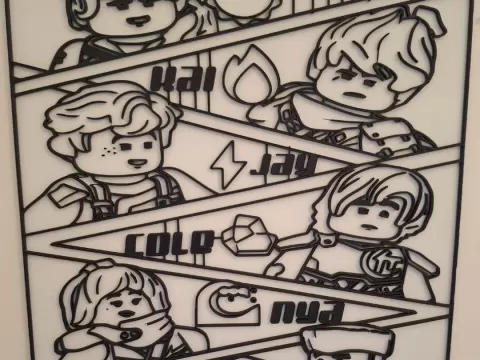 Ninjago team wall art ! (AMS)