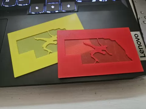 Nebraska Wreslting Silhouette Card