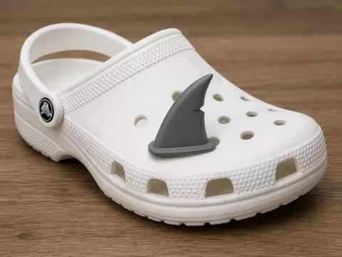 Shark Fin Croc Charm