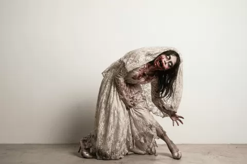Horror Art - Zombie Bride