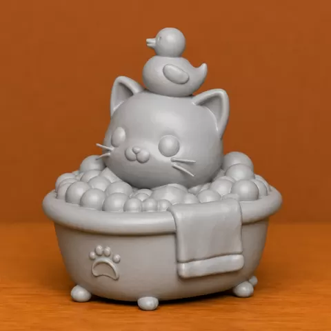 Shower cat