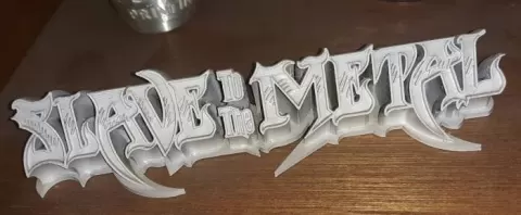 Slave To The Metal – Sweeping Heavy Metal Text Display