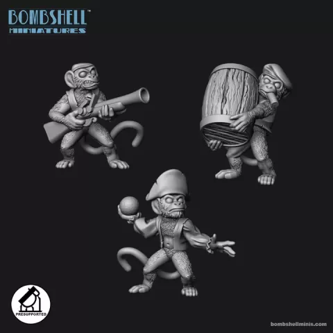 Monkey Pirates by Bombshell Miniatures