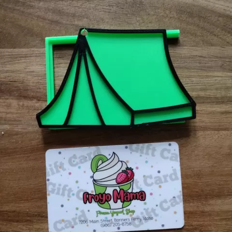Camping Tent Gift Card Holder STL File for Single Color Printer with Commercial License by Brianna N.