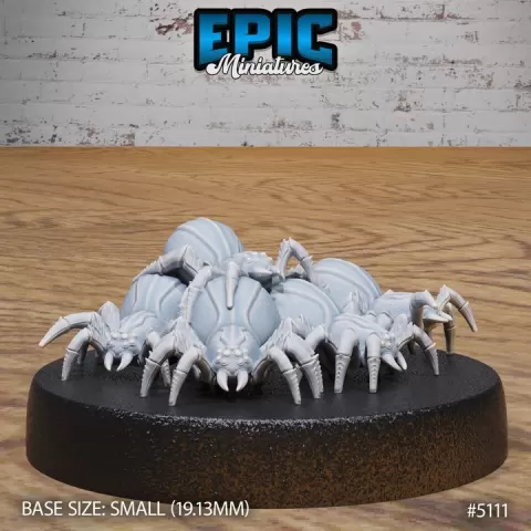 Spider Swarm Small / Arachnid / Evil Crawler / Nature Insect Beast / Mysterious Arachnoid / Wild Animal / Woodland Spirit Creature / Forest Army Monster by Epic-Miniatures
