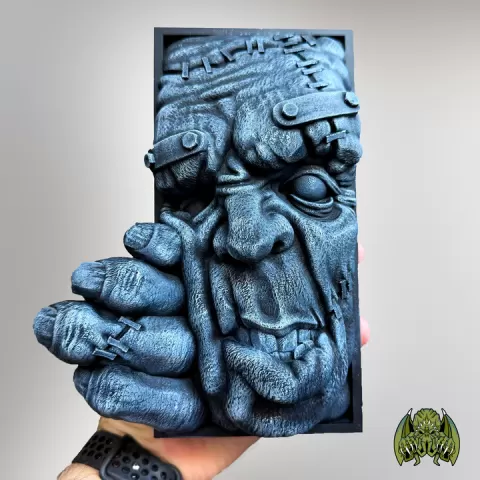 Frankenstein Monster Booknook [FDM/ Resin BOOK-NOOK] by Booknook of Madness