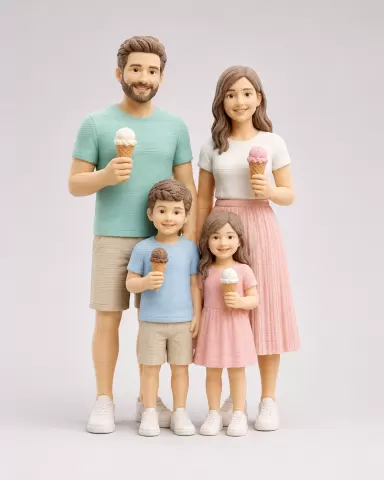 Familie mit Eis 2