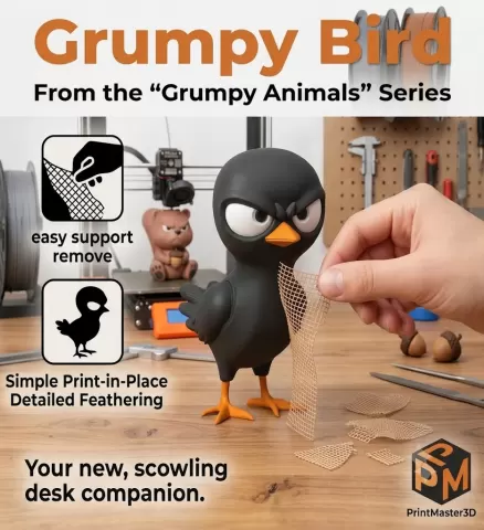 Grumpy Chick Bird From Grumpy Animals Series