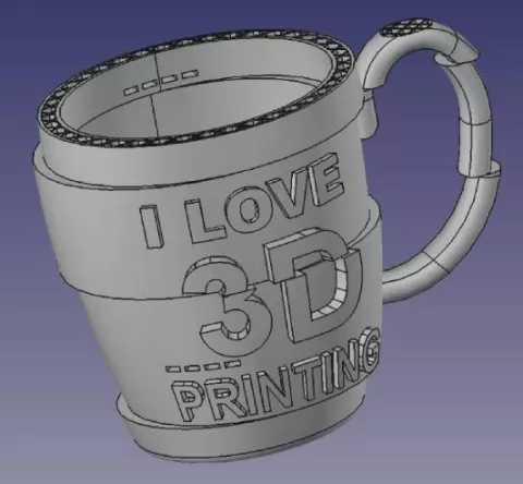 I Love 3D Printing Mug Set