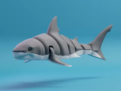 Articulated Great White shark (singlecolor & multicolor)