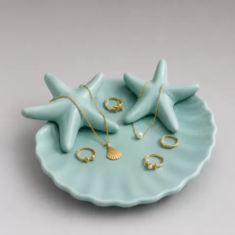 Starfish Seashell Jewelry Tray STL – Coastal Ring Dish & Beach Vanity Organizer