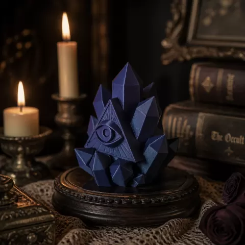 All Seeing Eye Crystals Sculpture