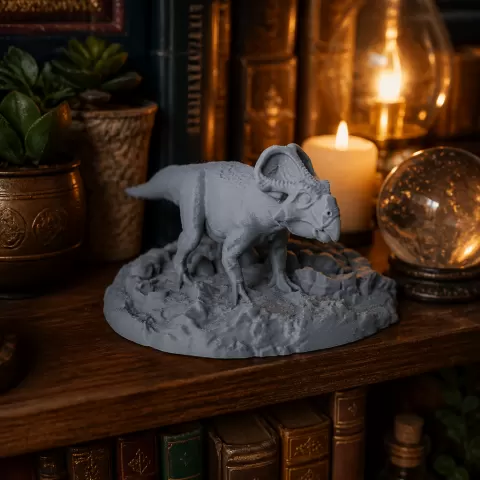 Horned Dinosaur Sculpture