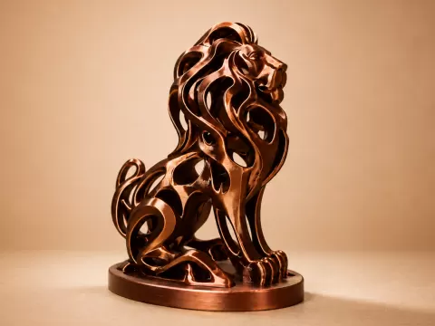 Abstract Lion Sculpture - Modern Decor