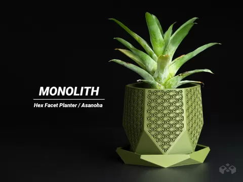 Monolith Hex Facet Planter – Asanoha Edition