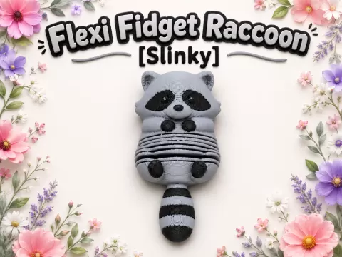 Flexi Fidget Raccoon [Slinky]