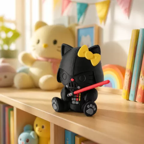 Adorable Hello Kitty Darth Vader Figurine