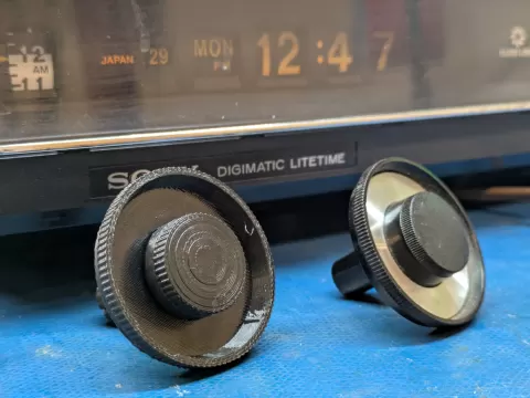 Replacment SONY Digimatic Lifetime Time/Alarm-Adjust Knobs