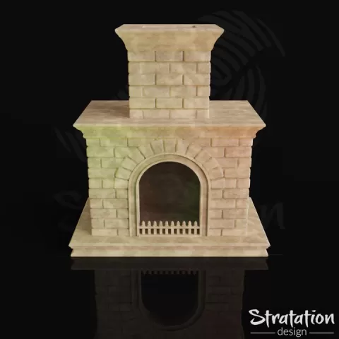 Rustic Fireplace Decor by Stratation Design