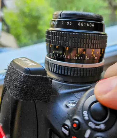 Nikon Nikkor pre-AI 55 f3.5 aperture ring conversion