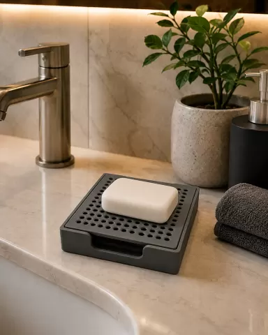 Modern Self-Draining Soap Holder
