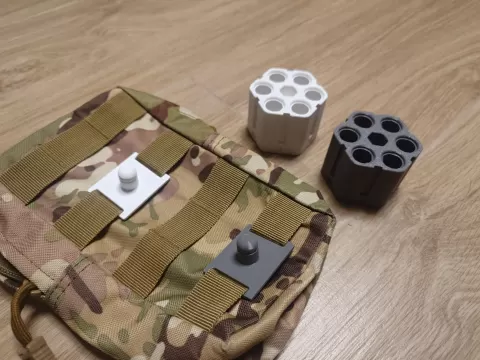 X-shot Spinshot (break barrel) cylinder mount for MOLLE/belt