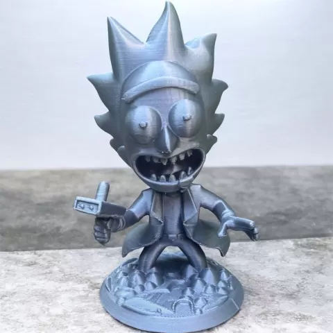 Little Rick Sanchez on a pedestal