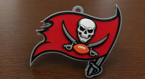 Tampa Bay Buccaneers Oversized 3D Fan Logo Pendant