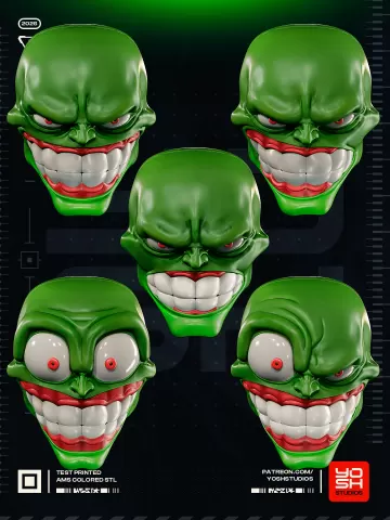 Green Face 3D Printer STL file