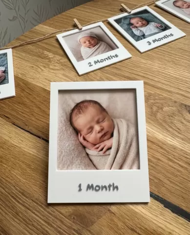 Polaroid Photo Frame for Baby Milestones