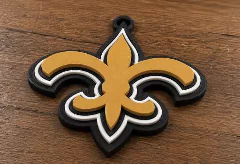 New Orleans Saints Oversized 3D Fan Logo Pendant